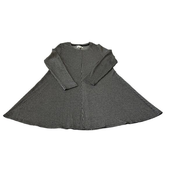 Lou & Grey for Loft Dress Women's Sz M B/W Long Sleeve Pullover Swing Jersey Y2K - Picture 1 of 7